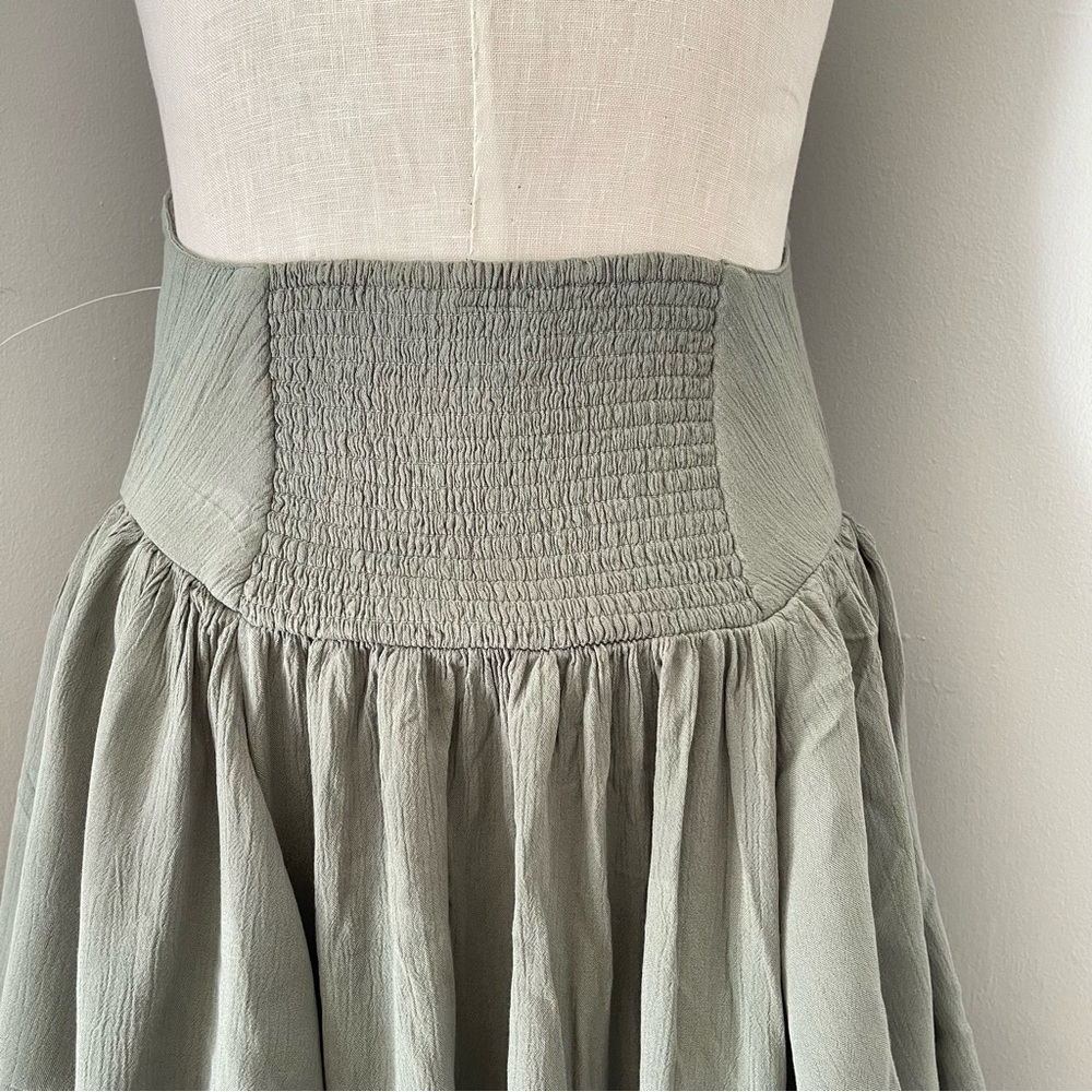 Free People Cottagecore Fairy maxi dress in Sage Green Large NWOT rare color - Picture 7 of 9